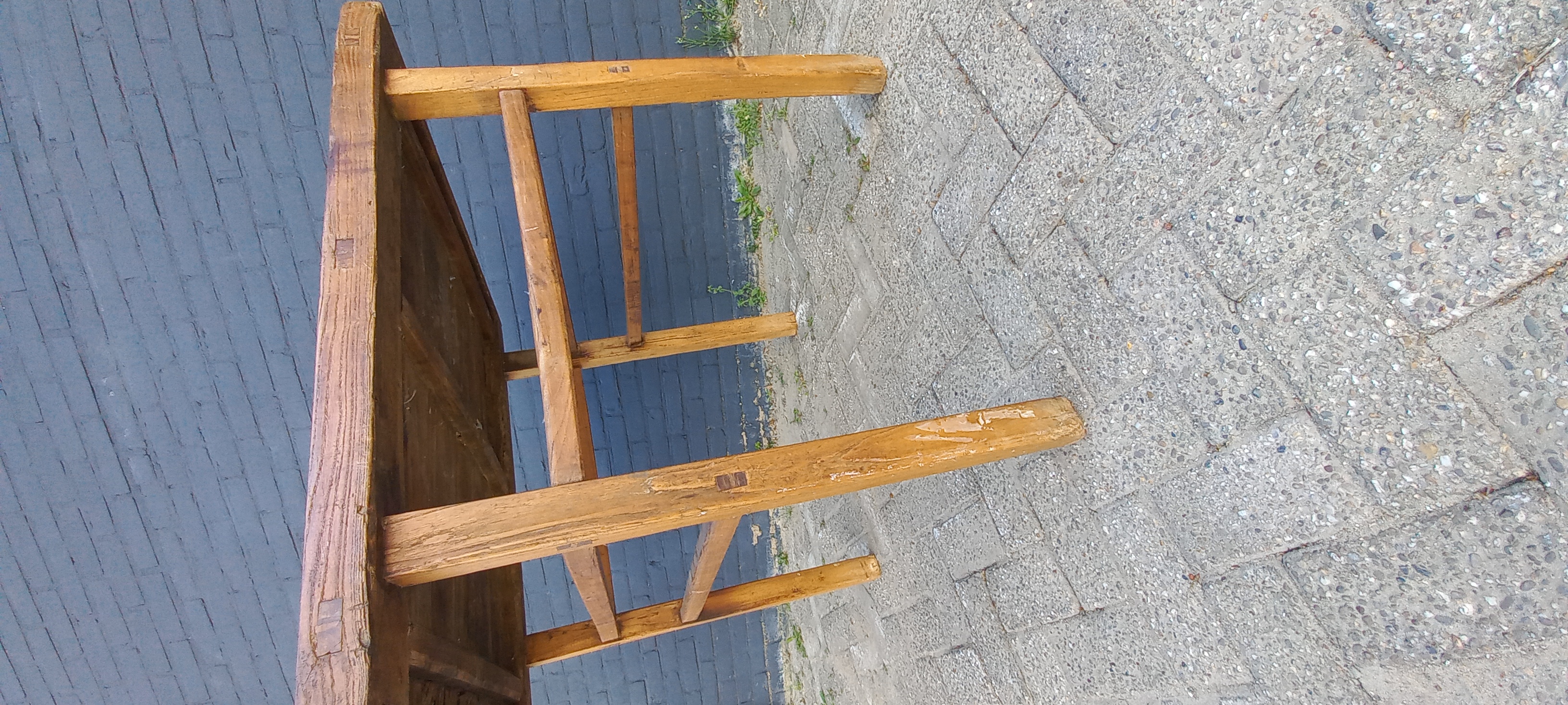 art nr: 187 antieke boeren eettafel hoge afwerking