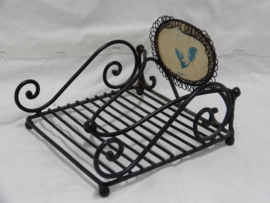 art nr: 1017 vintage servethouder van metaal