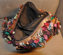 art nr: 318 vintage lederen Magic Bags schoudertas