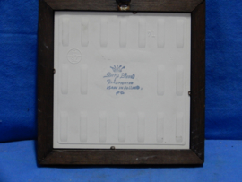 art nr: 859 antieke Delft Blauwe wandtegel van de Loodgieter