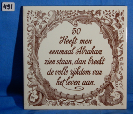 art nr: 491 vintage abraham delft blauwe tegel