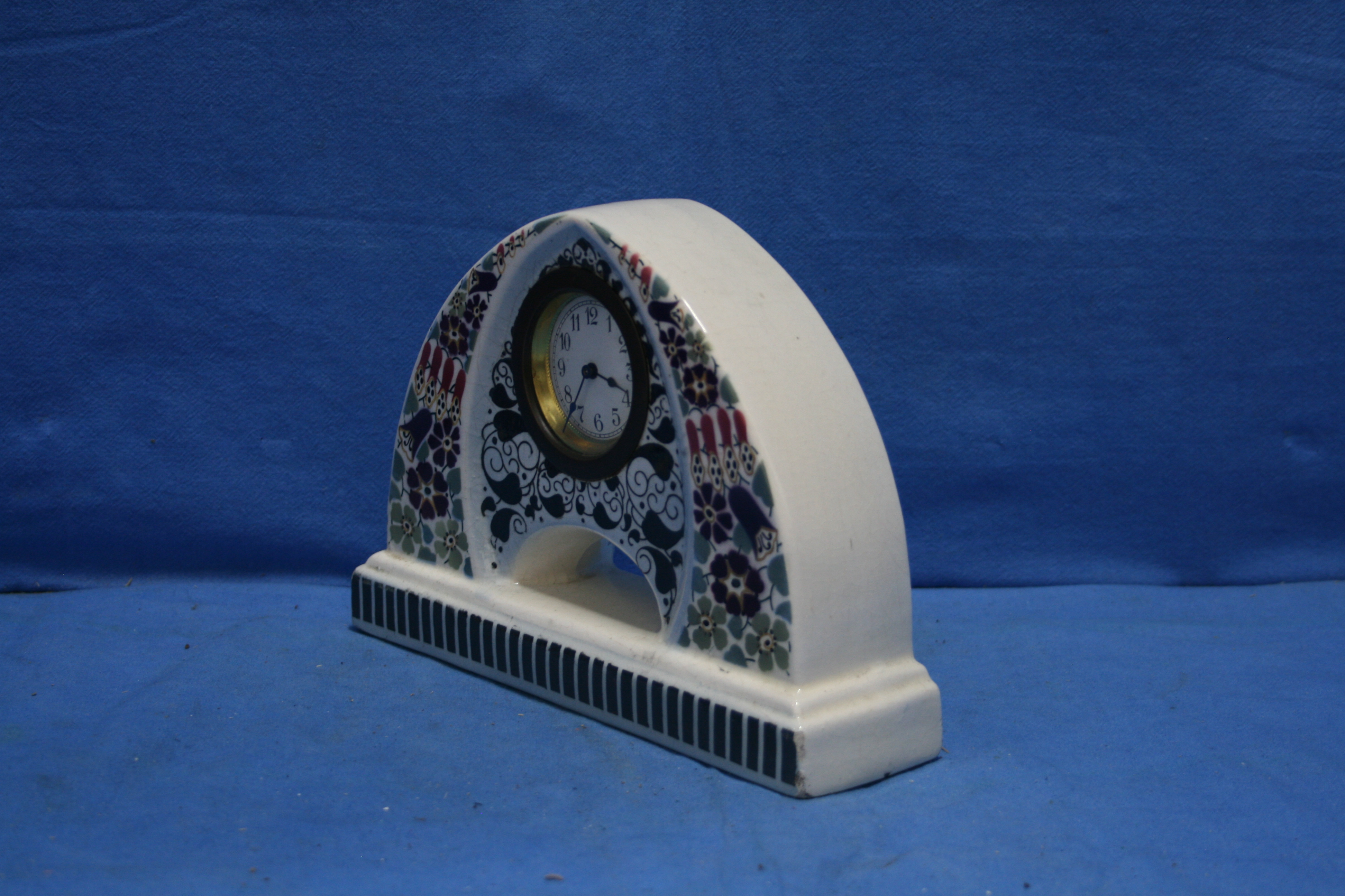 art nr: 1124 vintage pendule van porselein
