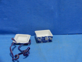 art nr: 1061 vintage delft blauw snuifpotje