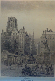 art nr: 627 vintage koper ets van Rotterdam uit 1864
