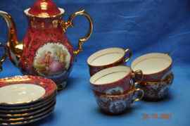 art nr: 252 vintage Schaller Weisen Set 22 karaat gold plated