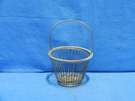 art nr: 811 antiek zilver mandje