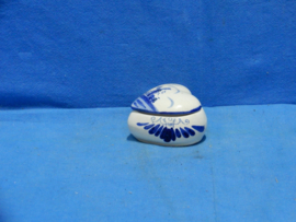 art nr: 1068 antiek delfts blauw keramieken snuif doosje