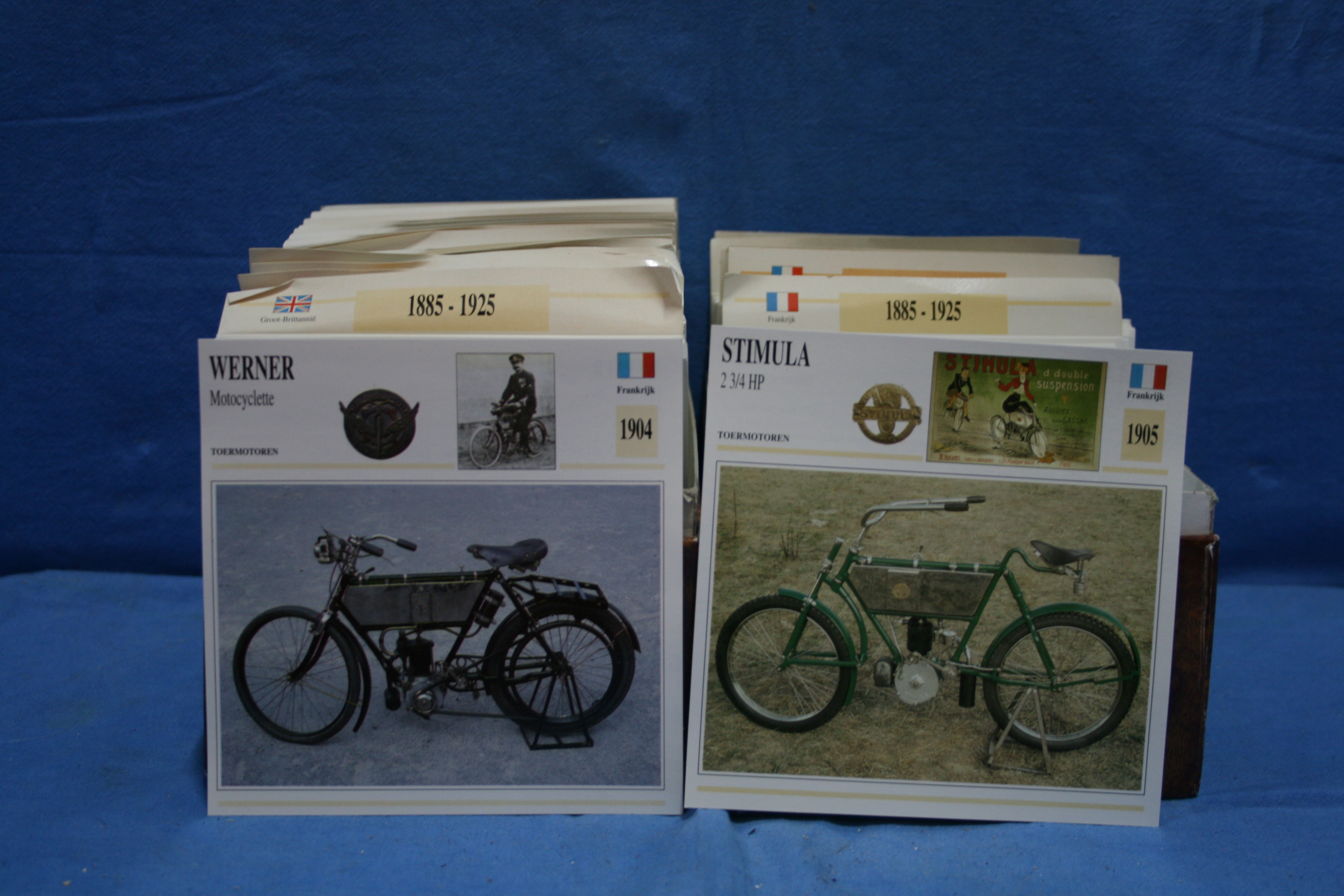 art nr: 1174 vintage verzameling Motor kaarten van 1885 t/m 1925