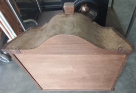 art nr: 637 vintage vitrine kast voor aan de wand