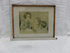art nr: 665 vintage schilderij van E.C. Bramlang
