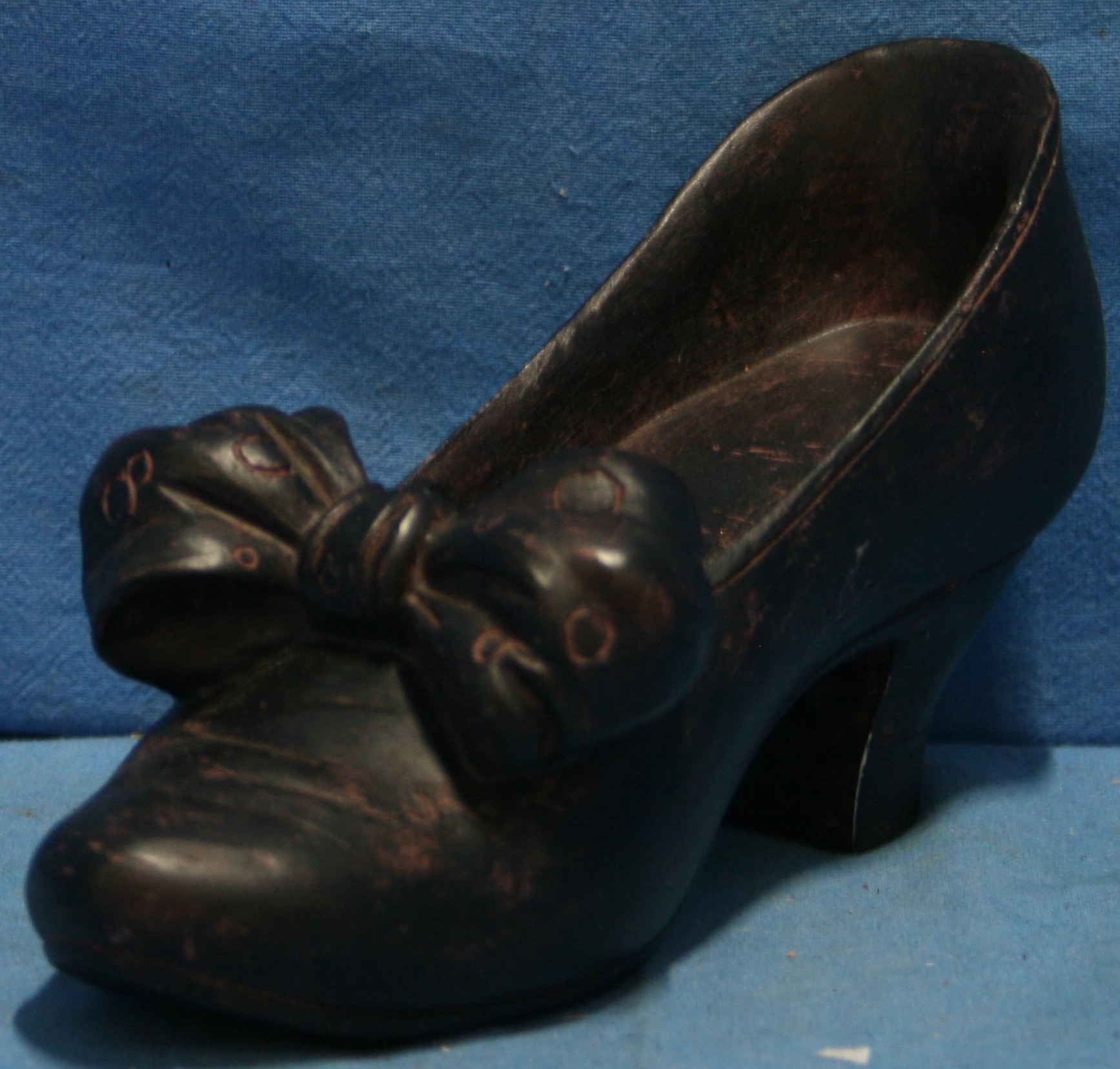 art nr: 1163 vintage houten sier schoen voor dames