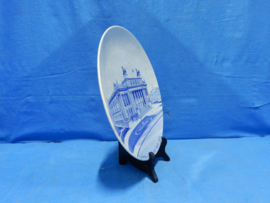 art nr: 764 vintage delft blauw herinnering bord uit Frankrijk