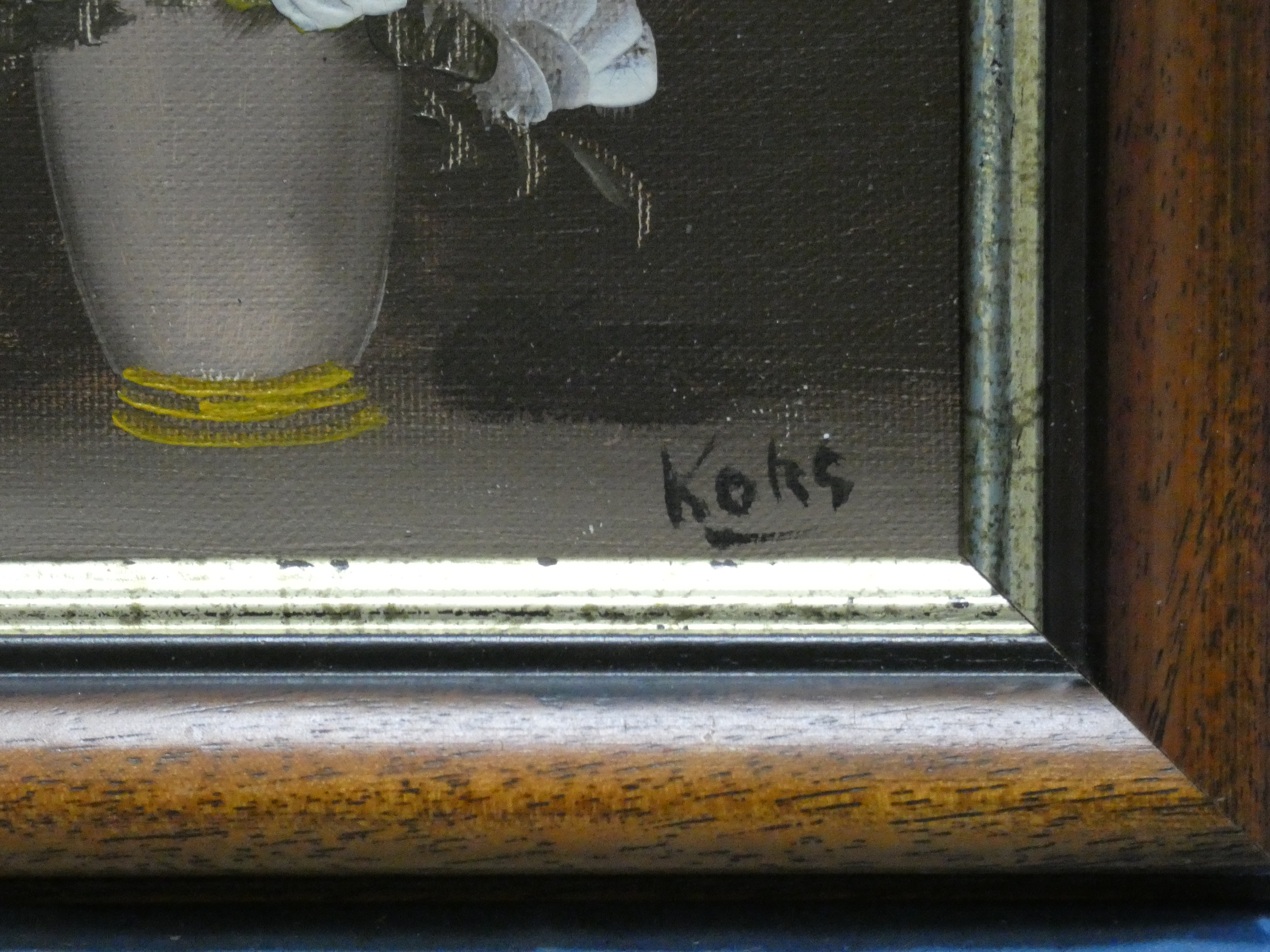 art nr: 1253 vintage schilderijtje van Koks
