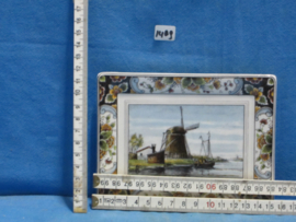 art nr: 1409 vintage zeer decoratief Delft Blauw schaaltje