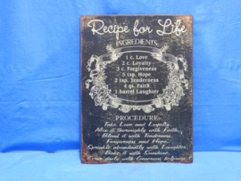 art nr: 697 vintage design bordje recepy for life