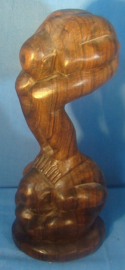 art nr: 181 vintage tropisch houten beeld