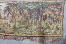 art nr: 839 vintage sprookjes wandkleed van roodkapje