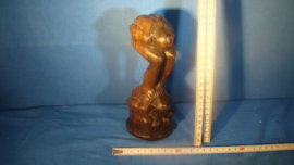 art nr: 181 vintage tropisch houten beeld