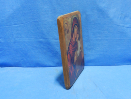 art nr: 646 vintage plaque van Heilige Maria met kind