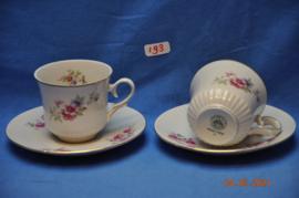 art nr: 193 vintage Freidenger porseleinen kop en schotels