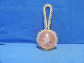 art nr: 1057 vintage baby rammelaar van kunststof