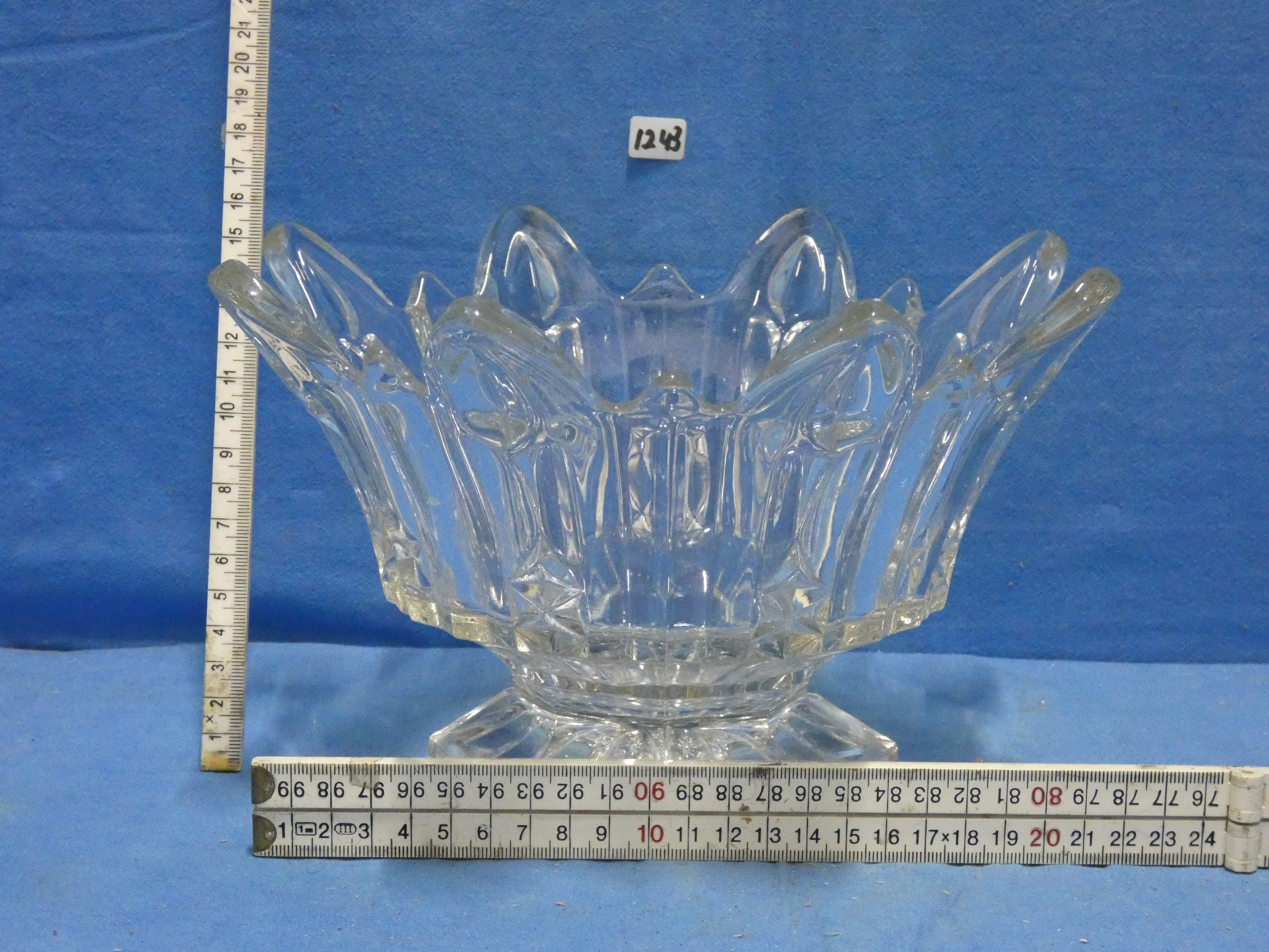 art nr: 1243 vintage glazen fruitschaal