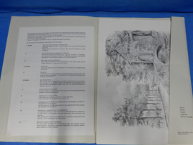 art nr: 560 vintage boek met tekeningen van kromme rijn en langebroekerwetering