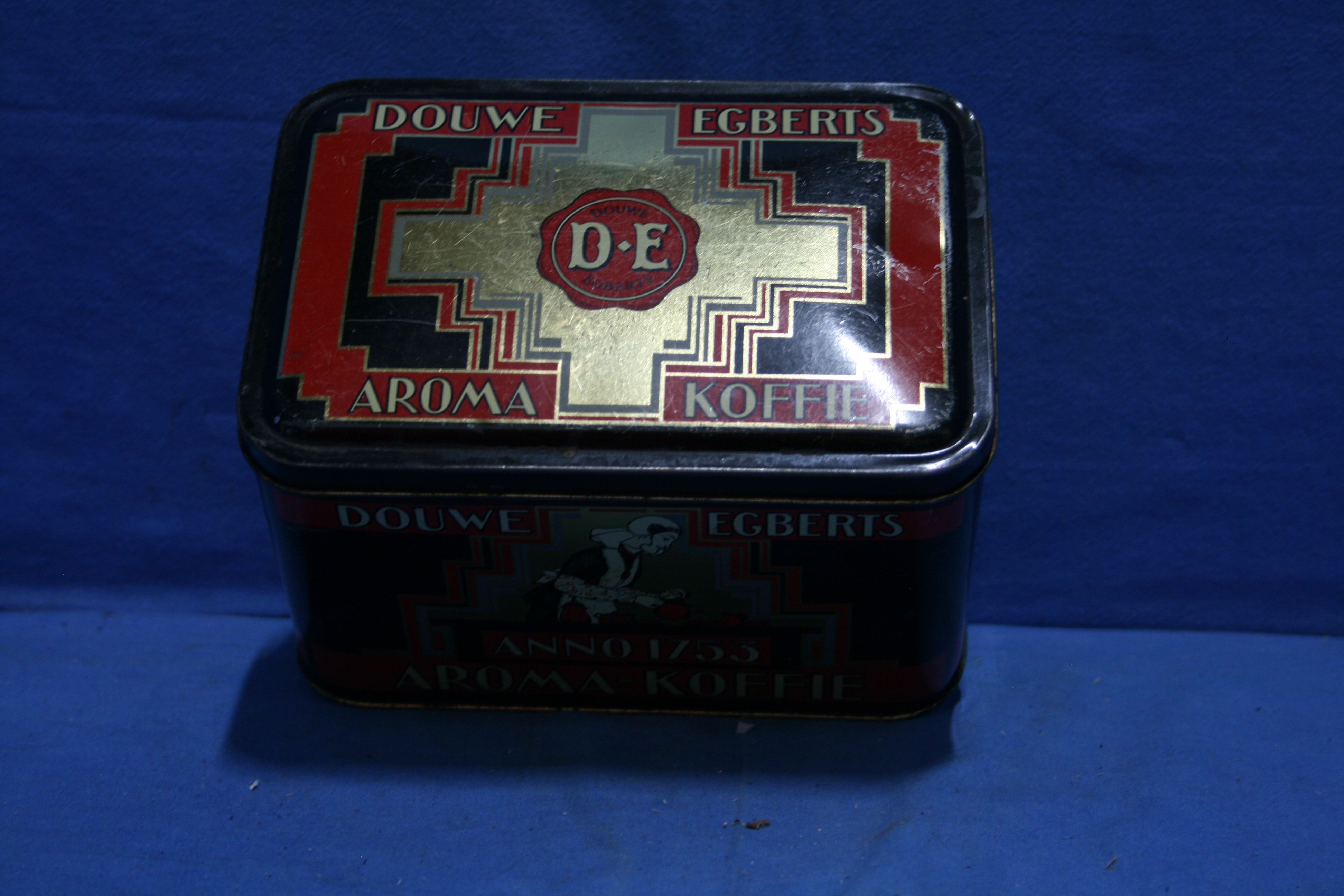 art nr: 493 vintage DE Douwe Egberts bewaarblik