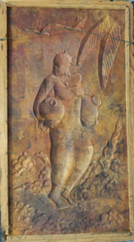 art nr: 565 vintage Koperen kunstwerk uit Afrika