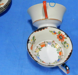 art nr: 571 vintage Oxford set 4 kop en schotels