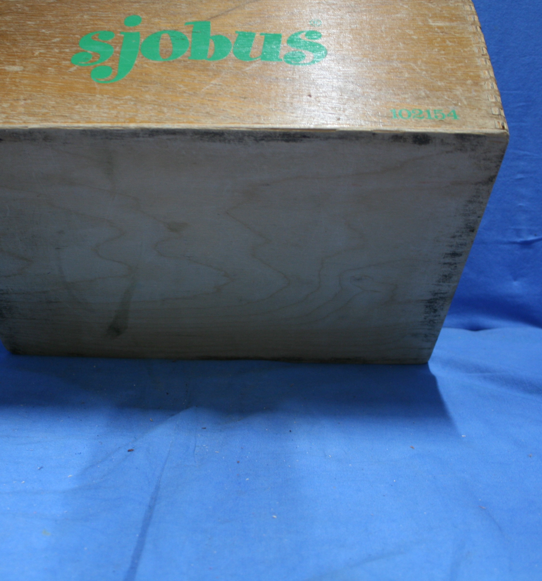 art nr: 1137 vintage kist vol met speciale bouwblokken van Sjobus