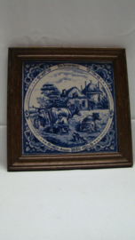 art nr: 405 vintage delfts aardewerk tegeltje