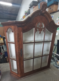 art nr: 637 vintage vitrine kast voor aan de wand
