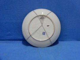 art nr: 890 antiek keramieken Japans delft blauw bord