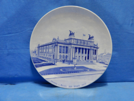 art nr: 764 vintage delft blauw herinnering bord uit Frankrijk