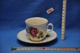art nr: 194 vintage Old Foley Staffordshire Engels kop en schotel