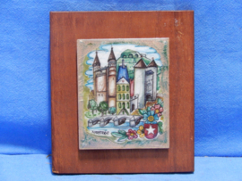 art nr: 712 vintage decoratie tegeltje uit Maastricht