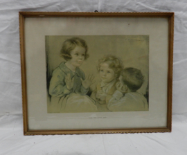 art nr: 665 vintage schilderij van E.C. Bramlang