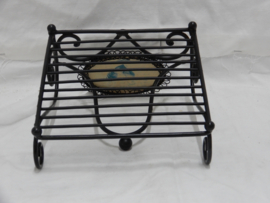 art nr: 1017 vintage servethouder van metaal