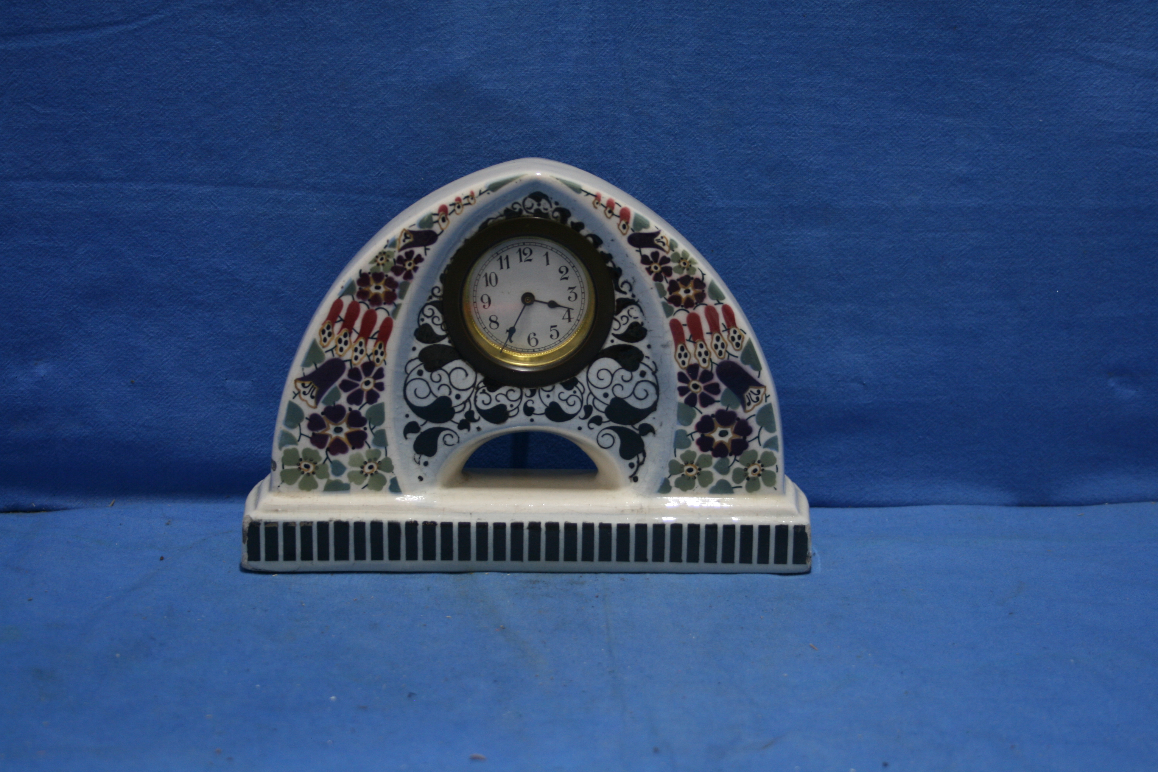 art nr: 1124 vintage pendule van porselein