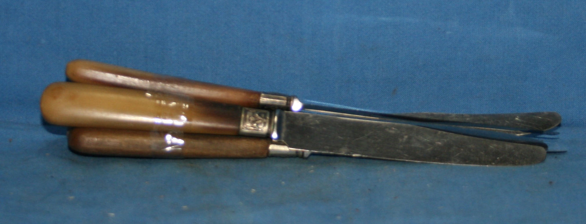 art nr: 1108 vintage messen set van 5 stuks van bakeliet