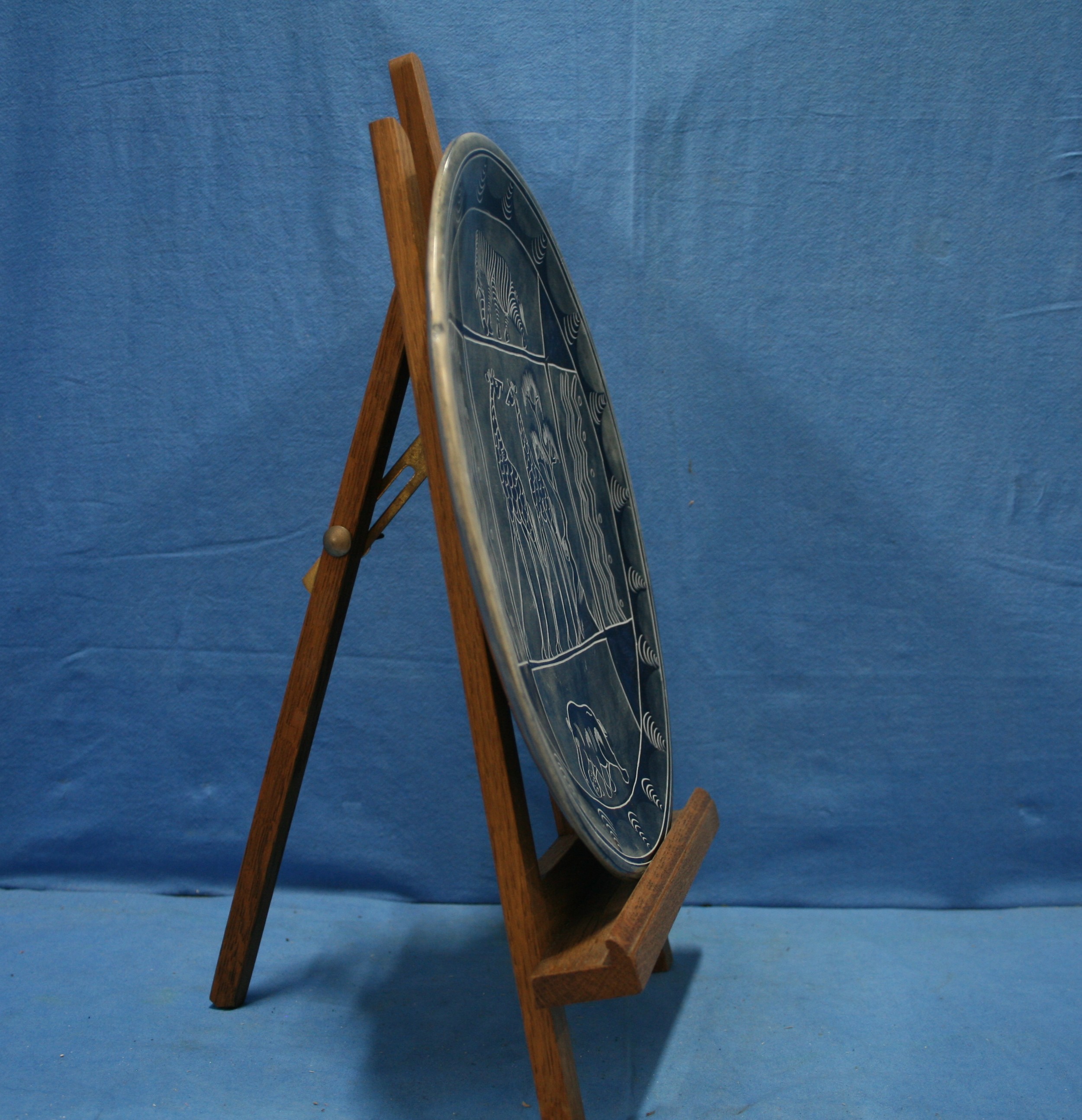 art nr: 1122 vintage gedecoreerd pizzabord