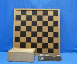 art nr: 1311 vintage schaak en damspel spel