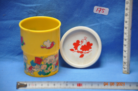art nr: 175 vintage kinders drinkbeker met deksel
