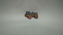 art nr: 63 vintage Hudora rolschaatsen broche