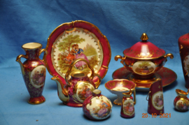 art nr: 273 vintage Imoges keramieke D'art France set