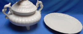 art nr: 279 vintage keramieken duiven aardappelen pan