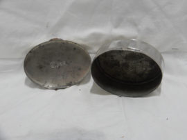 art nr: 936 antiek verzilverde thee doos