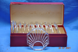 art nr: 156vintage doos met Glazen onderzetters