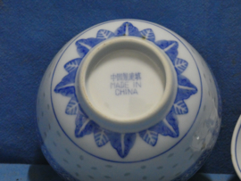 art nr: 1301 vintage Chinese soepkom met lepel